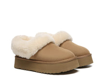 Load image into Gallery viewer, SALE. Fluffy Collar Platform Slippers. FREE Worldwide Shipping.
